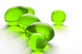 Abstract pills in green color