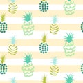 Abstract pineapple pastel colors striped pattern.