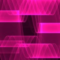 Abstract pink background. Bright pink lines. Geometric pattern in pink colors. Digital art