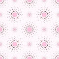 Abstract pink background with circles.