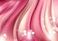 Abstract Pink and Beige Bokeh Wavy Background Royalty Free Stock Photo