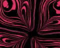 Abstract pink on black marbling background. Handmade illustration