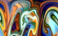 Abstract liquid playful colorful waves shapes, contrast abstract background Royalty Free Stock Photo