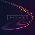 Abstract pink and blue colour vector neon loop, dynamic fluid composition