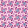 Abstract pink and blue floral geometric Seamless T Royalty Free Stock Photo