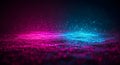 Abstract Pink and Blue Particle Field Glowing with Energy and Light Royalty Free Stock Photo
