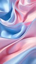 Abstract Pink and Blue Silk Drape - Elegant, Flowing, and Dreamy Royalty Free Stock Photo