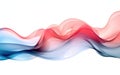 Abstract Pink and Blue Smoke Waves on White Background GenerativeAI Royalty Free Stock Photo