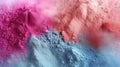 Abstract pink and blue swirls in a liquid substance. Generative ai