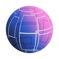 Abstract Pink and Blue Translucent Patterned Lit Globe Clipart Design with Intersecting White Squares, Grid