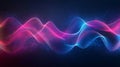 Abstract Pink and Blue Wave Energy Flow Design Royalty Free Stock Photo