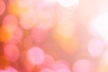 Abstract Pink Bokeh with soft blurred background nature blurry light party in vintage style warm pastel shimmering and faded cool Royalty Free Stock Photo