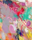 Abstract pink bright colorful background, hand painted texture, made with oil paint, splashes, drops of paint, paint