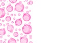 Abstract Pink Bubbles in White Background