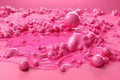 abstract of pink bubbling liquid