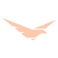 abstract pink color eagle,hawk of falcon silhouette logo.