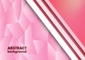 Abstract pink crystal triangle space banner line background