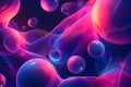 abstract pink and cyan bubble shapes background and wallpaper