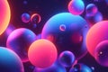 abstract pink and cyan bubble shapes background and wallpaper