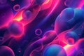 abstract pink and cyan bubble shapes background and wallpaper