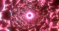 Abstract pink energy tunnel of waves glowing abstract