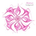 Abstract pink flower in the form of a logo