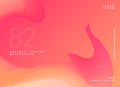 Abstract pink fluid gradient poster background Royalty Free Stock Photo