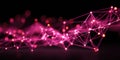 Abstract pink geometric structure representing digital connections and network patterns Royalty Free Stock Photo