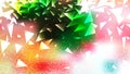 Abstract Pink Green and White Geometric Triangle Background Vector Royalty Free Stock Photo