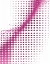 Abstract Pink Halftone Dot Pattern Swirl on White Background Royalty Free Stock Photo