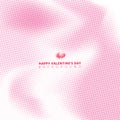 Abstract pink halftone on white background with hearts for valentines day, wedding card. Royalty Free Stock Photo