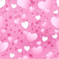 Abstract pink heart seamless pattern background Royalty Free Stock Photo