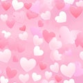 Abstract pink heart seamless pattern background Royalty Free Stock Photo