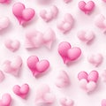 Abstract pink heart seamless pattern background Royalty Free Stock Photo