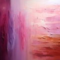 Abstract Pink Impasto Texture Painting On Wall