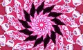 Abstract pink kaleidoscope background. Beautiful mandala texture. Unique kaleidoscope design. Flowers pattern illustration