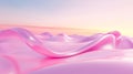 Abstract Pink Landscape with Smooth Curves and a Gradient Sky Royalty Free Stock Photo