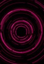 Abstract Pink Neon Circles on Black Background Royalty Free Stock Photo