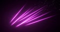 Pink neon light streaks with sparks exploding on dark background abstract motion Royalty Free Stock Photo