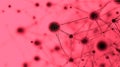 Abstract Pink Network of Interconnected Nodes Royalty Free Stock Photo