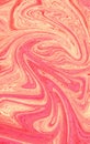 Abstract pink, orange swirl liquid background. Mixed colors.