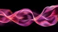 Abstract pink and orange wave flowing on black background Royalty Free Stock Photo