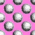 Abstract pink pattern with hand drawn spheres Royalty Free Stock Photo