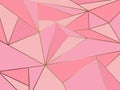 Abstract pink polygon artistic geometric with gold line