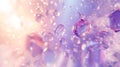 Abstract pink-purple background with glass drops