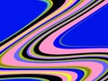 Pink blue black yellow fluid lines background, abstract colorful geometries Royalty Free Stock Photo