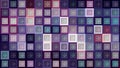 Abstract pink and purple squares with medical crosses shimmering randomly. Motion. Plus sign inside of square shapes Royalty Free Stock Photo