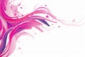 abstract pink and purple swirls on a white background