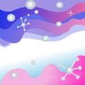 Abstract pink purple tone illustrations