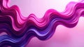 Abstract pink and purple wave form design with smooth curves and gradient hues. Generative AI Royalty Free Stock Photo